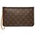 Borsa Louis Vuitton Monogram Neverfull con pochette Marrone Monogramma