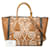 Saffiano Borsa Prada con placca logo Triangle in marrone e bianco  - vista 6