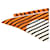 Hermès Bufanda Muffler Hermes Pointou H Logo Multicolor Naranja  - vista 5