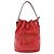 Prada Bucket bag con tasche e coulisse in vitello morbido Small Rosso