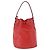 Prada Bucket bag con tasche e coulisse in vitello morbido Small Rosso - vista 2