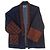 Christian Dior Bestickte Kimono-Denimjacke Braun Blau
