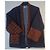 Christian Dior Bestickte Kimono-Denimjacke Braun Blau - Ansicht 2