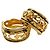 Orecchini a cerchio Chanel Vintage Logo Cutout D'oro