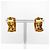 Orecchini a cerchio Chanel Vintage Logo Cutout D'oro - vista 3