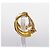 Orecchini a cerchio Chanel Vintage Logo Cutout D'oro - vista 4