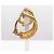 Orecchini a cerchio Chanel Vintage Logo Cutout D'oro - vista 5