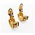 Orecchini a cerchio Chanel Vintage Logo Cutout D'oro - vista 6