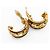 Orecchini a cerchio Chanel Vintage Logo Cutout D'oro - vista 8