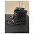 Botas de combate Chanel de piel charol acolchada negra Negro - vista 2