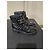 Botas de combate Chanel de piel charol acolchada negra Negro - vista 4