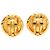 Orecchini a clip rotondi Chanel CC placcati oro D'oro - vista 2