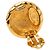 Orecchini a clip rotondi Chanel CC placcati oro D'oro - vista 3