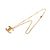 Collana con pendente borchiato Chanel CC placcato oro D'oro