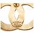 Collana con pendente borchiato Chanel CC placcato oro D'oro - vista 4