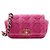 Chanel 19 Borsa a patta Chanel in tweed rosa