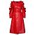 Simone Rocha Fall 2018 Runway Trench Coat de algodón con revestimiento de hoja UK6 Roja