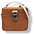 Borsa Miu Miu in vimine e pelle bianca Marrone Bianco - vista 5