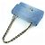 Borsa a tracolla Chanel Matrasse 25 Denim Blu - vista 5