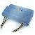 Borsa a tracolla Chanel Matrasse 25 Denim Blu - vista 7