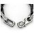 Bracciale in metallo con catena Monogram Louis Vuitton Nero Argento - vista 3