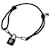Bracciale Charm Lockit Virgil Abloh Argento Louis Vuitton Nero