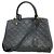 Borsa Louis Vuitton Monogram Empreinte Montaigne MM Nero