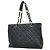 Borsa Tote Chanel in pelle di vitello martellata nera Nero