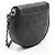 Borsa a tracolla Chanel Round Flap in pelle di vitello martellata nera Nero - vista 2