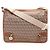 Bolso de hombro Fendi Zucchino Castaño Beige