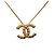 Collana con pendente borchiato Chanel Gold CC placcato oro D'oro - vista 2