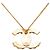 Collana con pendente borchiato Chanel Gold CC placcato oro D'oro - vista 3