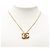 Collana con pendente borchiato Chanel Gold CC placcato oro D'oro - vista 7