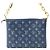 Louis Vuitton Blue Monogram Embossed Denim Lambskin Coussin PM - vista 3