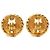 Orecchini a clip rotondi Sunburst Chanel Gold CC placcati oro D'oro - vista 2