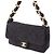 Chanel Black CC Quilted Tweed Single Flap Nero - vista 10