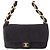 Chanel Black CC Quilted Tweed Single Flap Nero - vista 9