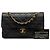 Chanel Black Small Classic Lambskin Double Flap Nero - vista 8
