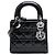 Dior Black Mini Patent Cannage Lady Dior Nero
