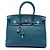 Hermès Blue Clemence Birkin Retourne 35
