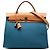 Hermès Blue Toile Herbag Zip 31 Blau