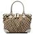 Borsa Satchel Gucci Beige GG Canvas Sukey