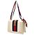 Borsa Satchel Gucci Sylvie in vitello bianco Small con borchie, perle e banda Web - vista 2