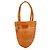 Chloé Orange Small Raffia Embroidered Logo Summer Banana Tote