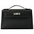 Hermès Black Swift Kelly Pochette 22 Nero