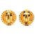 Orecchini a clip rotondi Chanel Gold CC placcati oro D'oro - vista 2