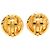 Orecchini a clip rotondi placcati oro Chanel Gold CC D'oro - vista 2