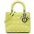 Dior Yellow Medium Lambskin Cannage Lady Dior Giallo
