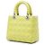 Dior Yellow Medium Lambskin Cannage Lady Dior Giallo - vista 2