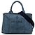 Borsa Tote Prada Blue Small Denim Canapa Logo